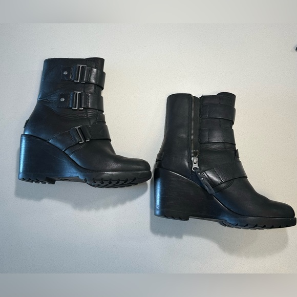 Sorel Winter WATERPROOF Leather Wedge Boots 7.5 - Picture 7 of 10